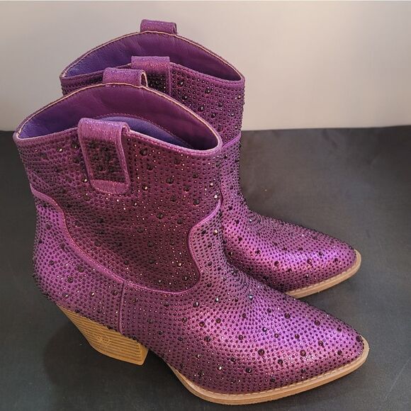 BRAND NEW FOREVER RIVER RHINESTONE WESTERN BOOTIES - Picture 5 of 12